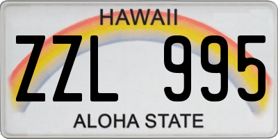 HI license plate ZZL995