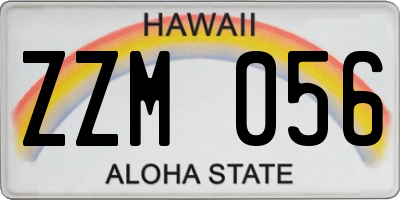 HI license plate ZZM056