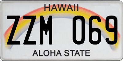 HI license plate ZZM069