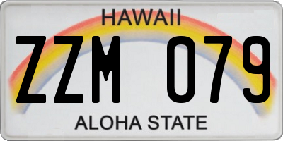 HI license plate ZZM079