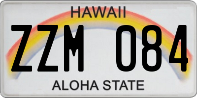 HI license plate ZZM084