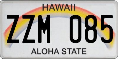 HI license plate ZZM085