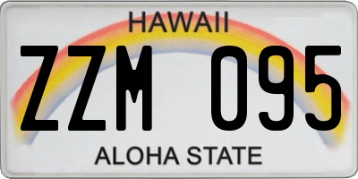 HI license plate ZZM095