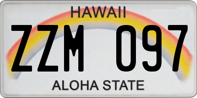 HI license plate ZZM097