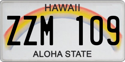 HI license plate ZZM109