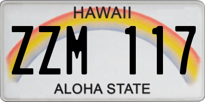HI license plate ZZM117
