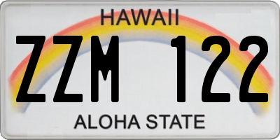 HI license plate ZZM122