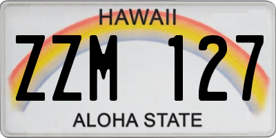 HI license plate ZZM127