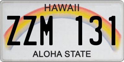 HI license plate ZZM131