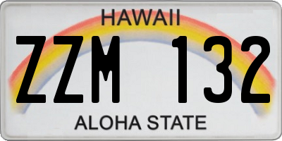 HI license plate ZZM132