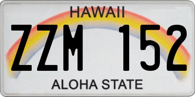 HI license plate ZZM152