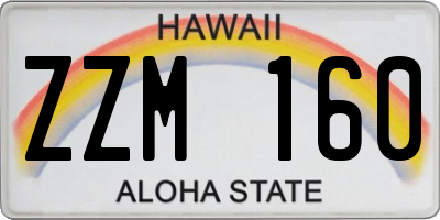 HI license plate ZZM160
