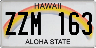 HI license plate ZZM163