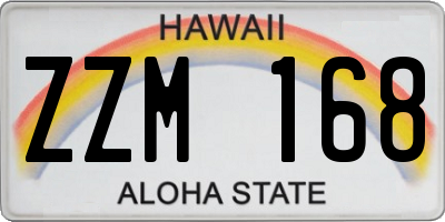 HI license plate ZZM168