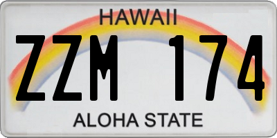 HI license plate ZZM174