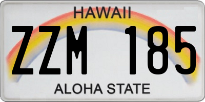 HI license plate ZZM185