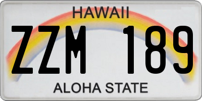 HI license plate ZZM189