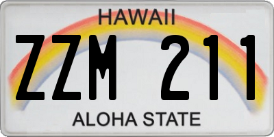 HI license plate ZZM211
