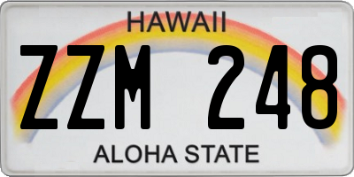 HI license plate ZZM248
