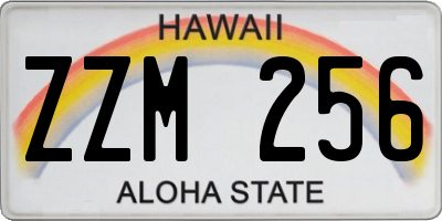 HI license plate ZZM256