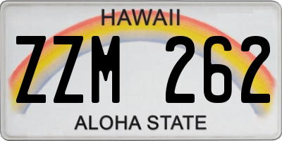 HI license plate ZZM262