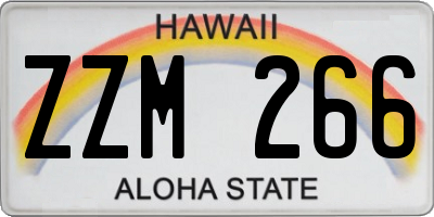 HI license plate ZZM266