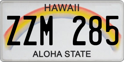 HI license plate ZZM285