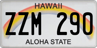 HI license plate ZZM290
