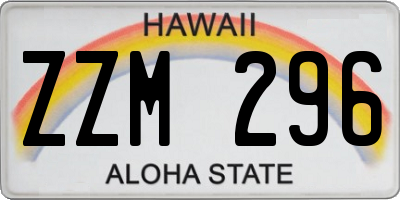 HI license plate ZZM296