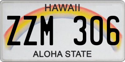HI license plate ZZM306