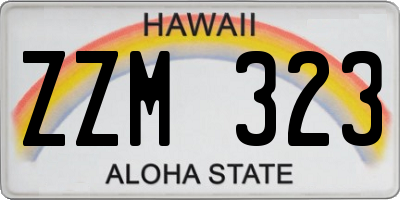 HI license plate ZZM323