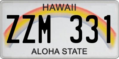 HI license plate ZZM331