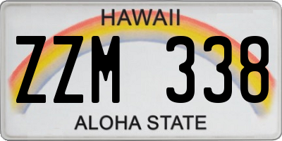 HI license plate ZZM338