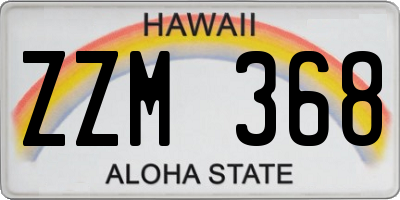 HI license plate ZZM368