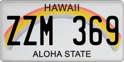 HI license plate ZZM369