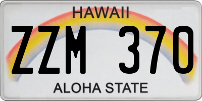 HI license plate ZZM370