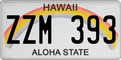 HI license plate ZZM393