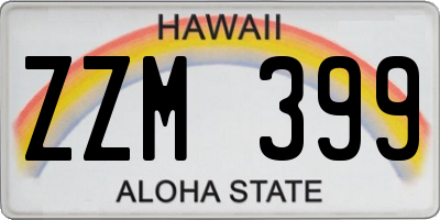 HI license plate ZZM399