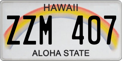 HI license plate ZZM407