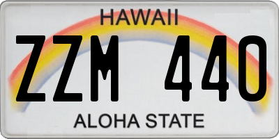 HI license plate ZZM440