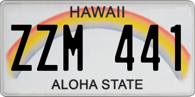 HI license plate ZZM441