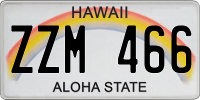 HI license plate ZZM466