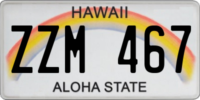 HI license plate ZZM467