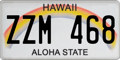 HI license plate ZZM468