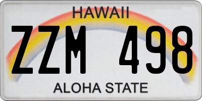 HI license plate ZZM498