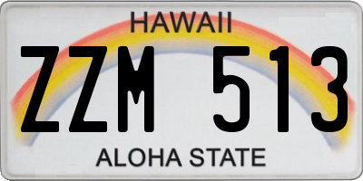 HI license plate ZZM513