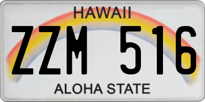 HI license plate ZZM516
