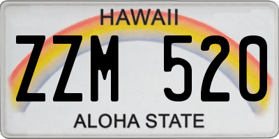 HI license plate ZZM520