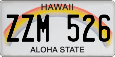 HI license plate ZZM526