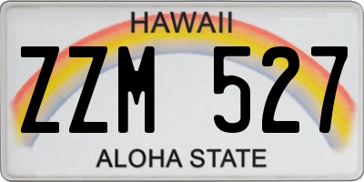 HI license plate ZZM527